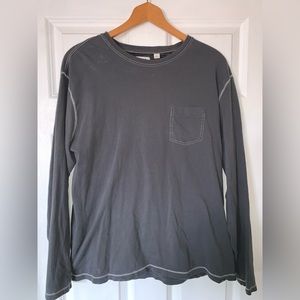 ROWM Grey Crewneck Long Sleeve Shirt with Pocket - Men’s Large